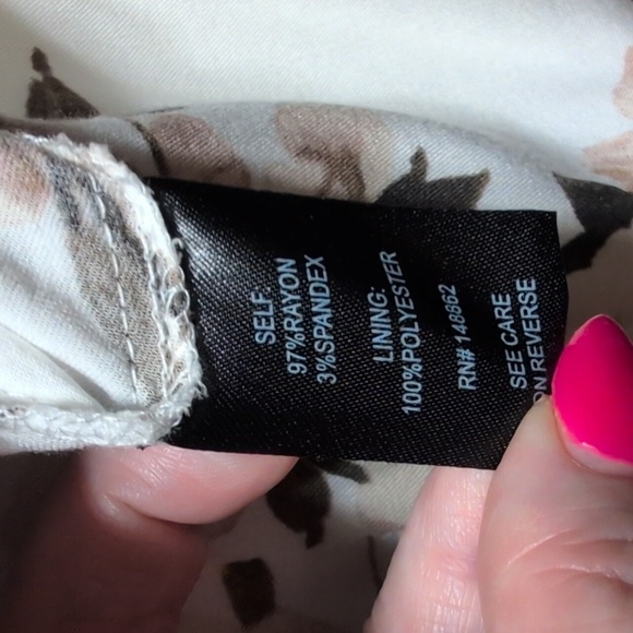 Torrid White Floral Challis Overskirt Romper - Picture 9 of 10